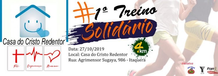 Casa do Cristo Redentor terá treino solidário