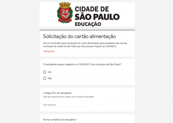 Requerimento deve ser feito através de formulário online