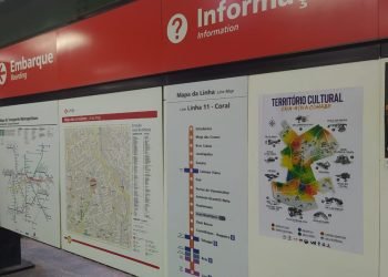 Mapa está na estação CPTM José Bonifácio