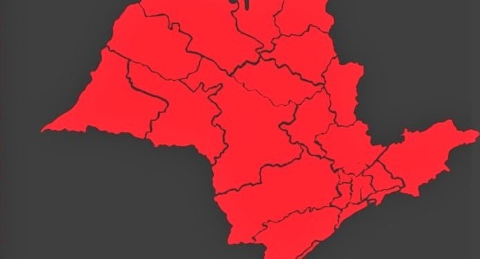 Estado de São Paulo volta para a Fase Vermelha