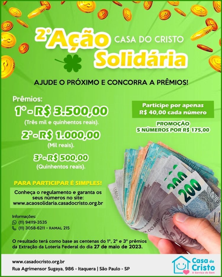 Campanha ajuda Casa do Cristo Redentor