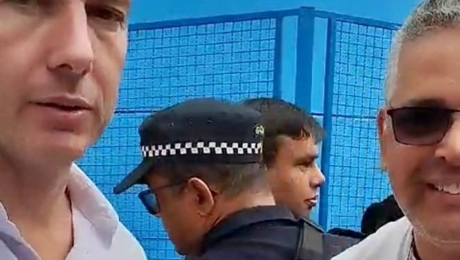 Serpa e Eduardo Melo durante a inauguração da UPA 24h Masataka Ota, no Carrão