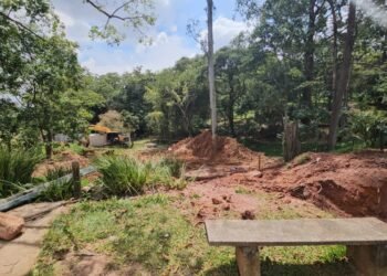 Obra do Piscinão Lago Parque do Carmo