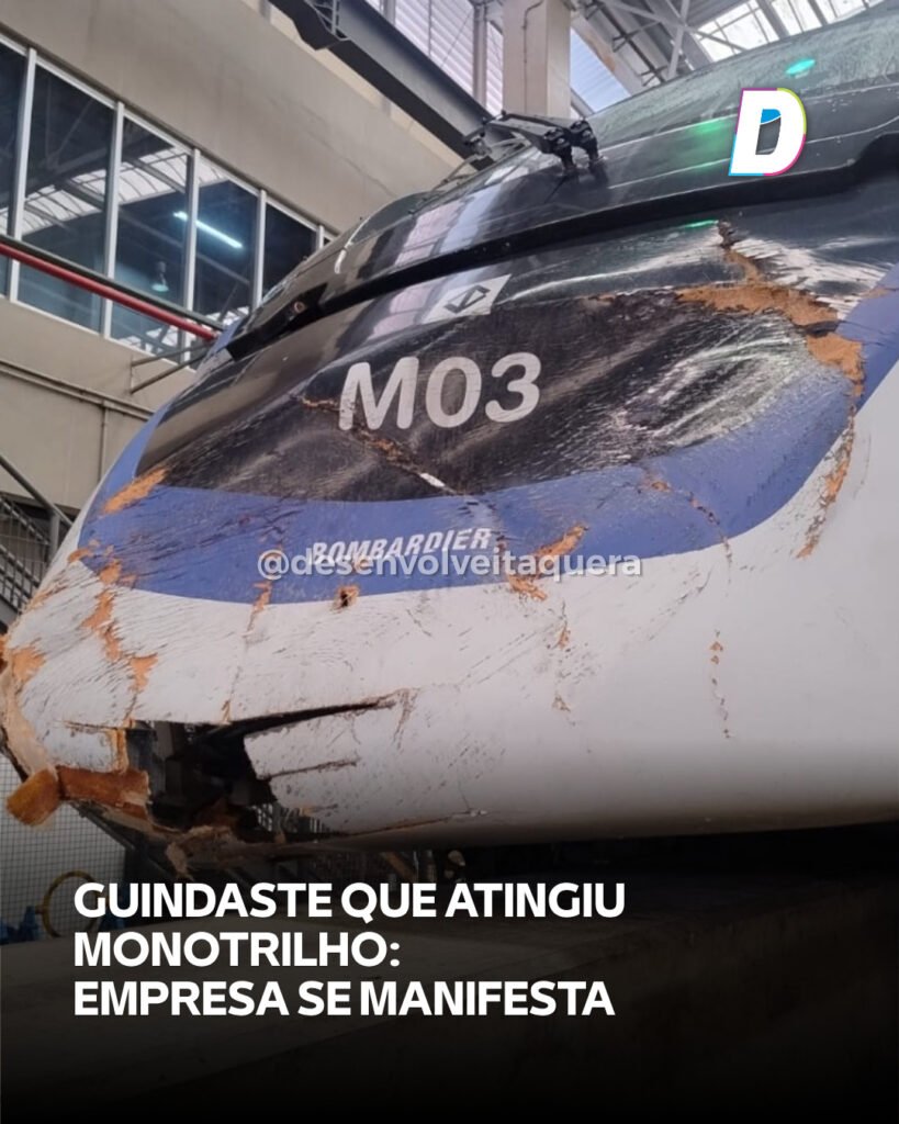 🏗️🚨 GUINDASTE QUE ATINGIU MONOTRILHO: EMPRESA SE MANIFESTA